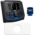 JVC KD-MR1BTS Waterproof Radio Suitable With Stinger Marine SEADASH3W Universal Marine 3" Radio Dash Kit - White