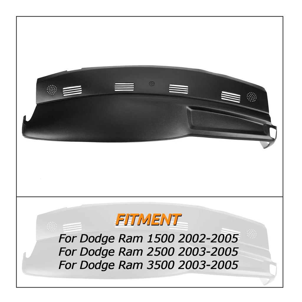 Kojem Dashboard Coating for 2002 2003 2004 2005 Dodge Ram 1500 2500 3500 Molded Dash Pad Board Shield Skin Cap Protector Overlay Black