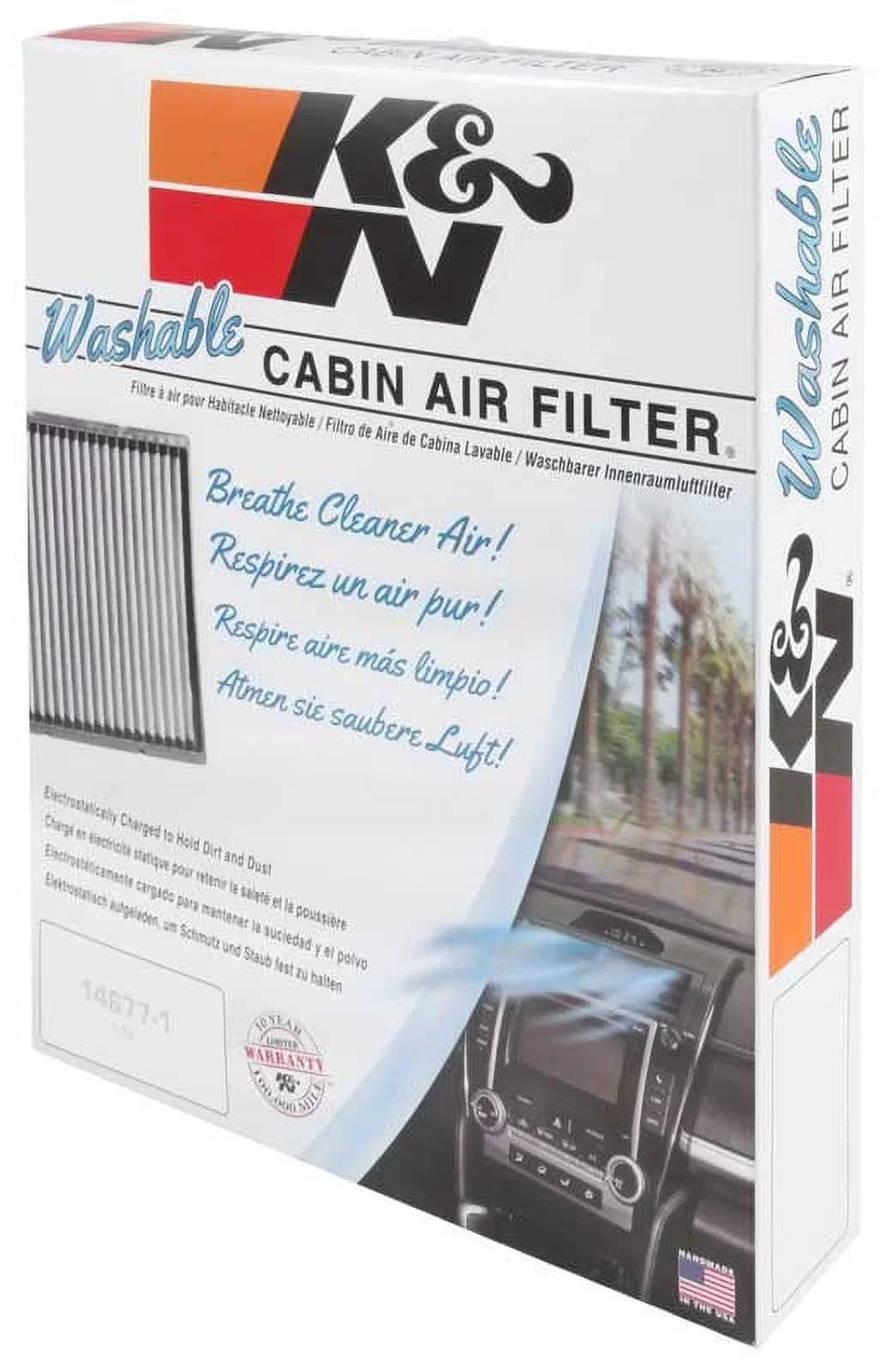 K&N VF2006 Washable & Reusable Cabin Air Filter Cleans and Freshens Incoming Air for your Chevrolet, Pontiac, Saturn Fits select: 2005-2010 CHEVROLET COBALT, 2006-2011 CHEVROLET HHR