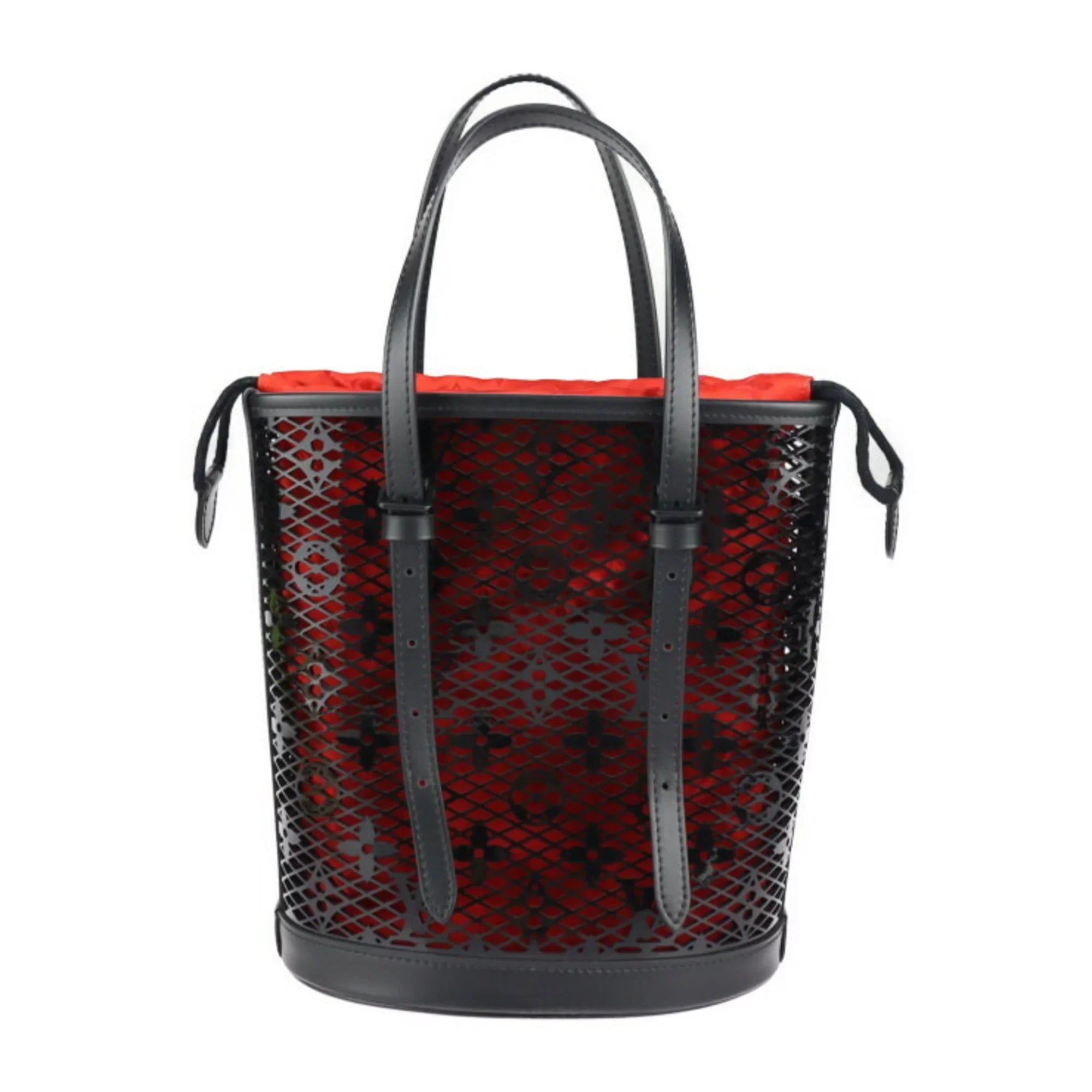 Pre-Owned LOUIS VUITTON Louis Vuitton Race Bucket PM Monogram Tote Bag M20352 Patent Calf Leather Black Shoulder (Like New)