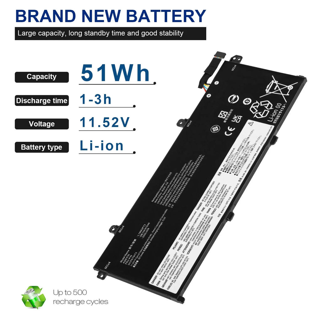 For Lenovo Battery ThinkPad P43s T490 T495 T14 L18M3P73 L18M3P74 02DL007
