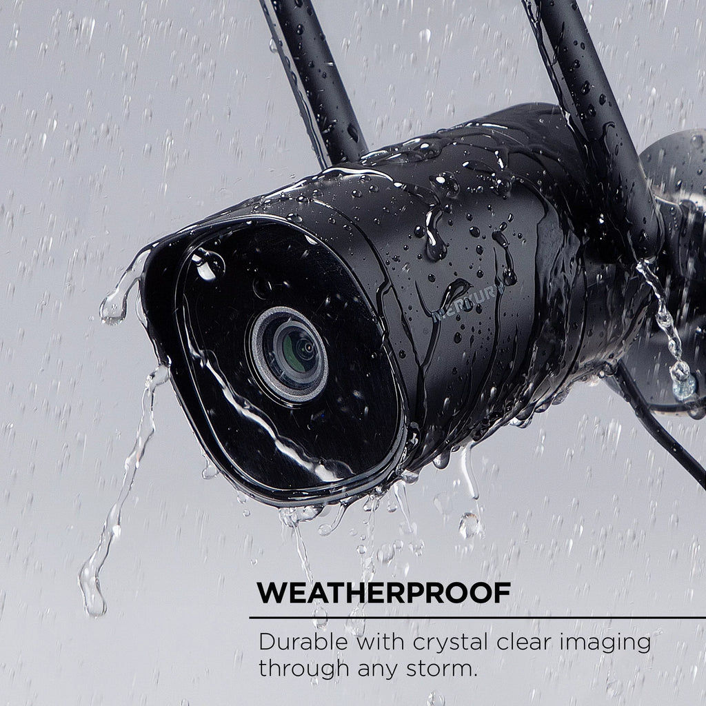 Merkury Smart 1080P Smart Outdoor Security Camera - Condition Night Vision, 2-Way Audio, Black, Wi-Fi