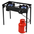 Double Burner Outdoor Stove BBQ Grill - 26.0 - Elevate your outdoor cooking experience!