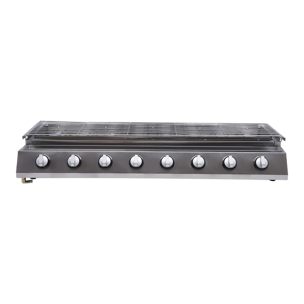Large Gas Grill Outdoor Party 8 Burner BBQ Grill Commercial Adjustable Height Gas Grill