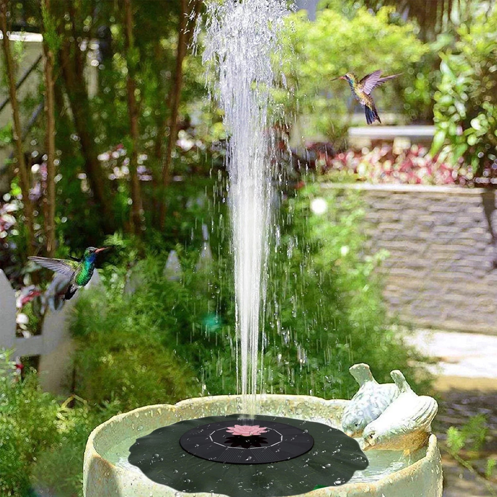 Imitation Sun Flower Solar Fountains For Garden Swimming Pool Pond Motion Controlled Sprinkler
