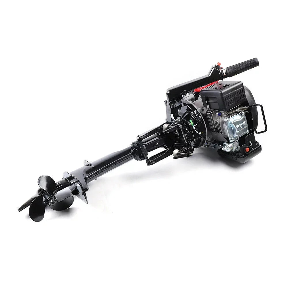 6 HP 4-Stroke Heavy Duty Outboard Motor Fishing Craft Engine Air Cooling System