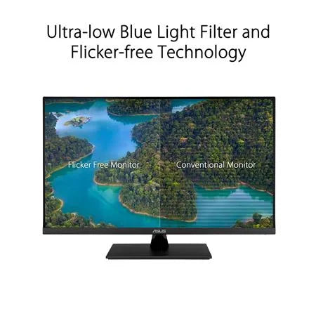 ASUS 32" (31.5" Viewable) 1440P Monitor (VP32AQ) - QHD (2560 x 1440), IPS, 100% sRGB, HDR10, 75Hz, Speakers, Adaptive-Sync/FreeSync, Low Blue Light, Eye Care, VESA Mountable, Frameless, DisplayPort, H