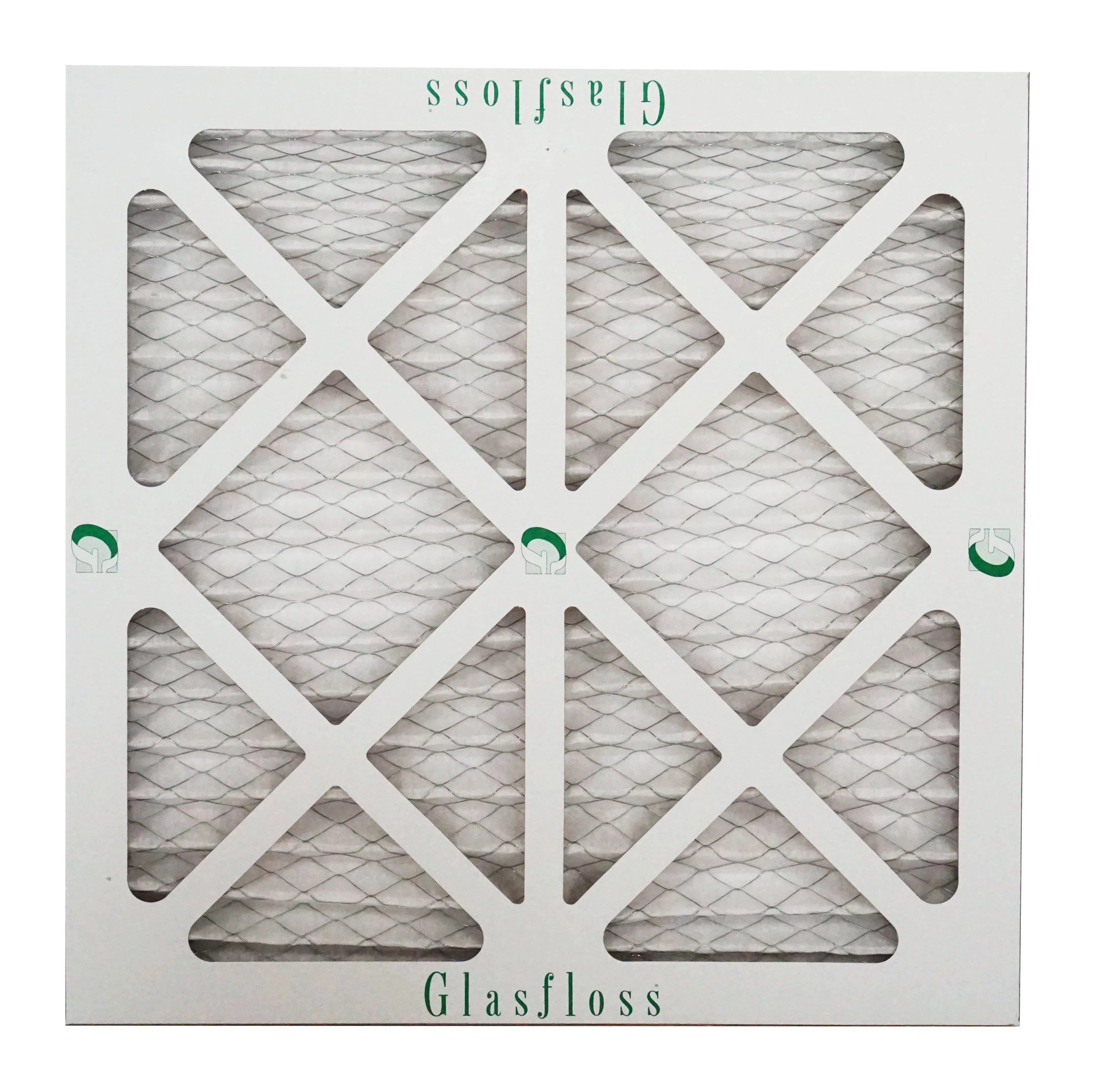 Glasfloss Air Filter 16x16x2 - 2" MERV 10 - (Pack of 6) - Pleated AC or HVAC Air Filter - Furnace Air Filter - Home or Office - Made In The USA.