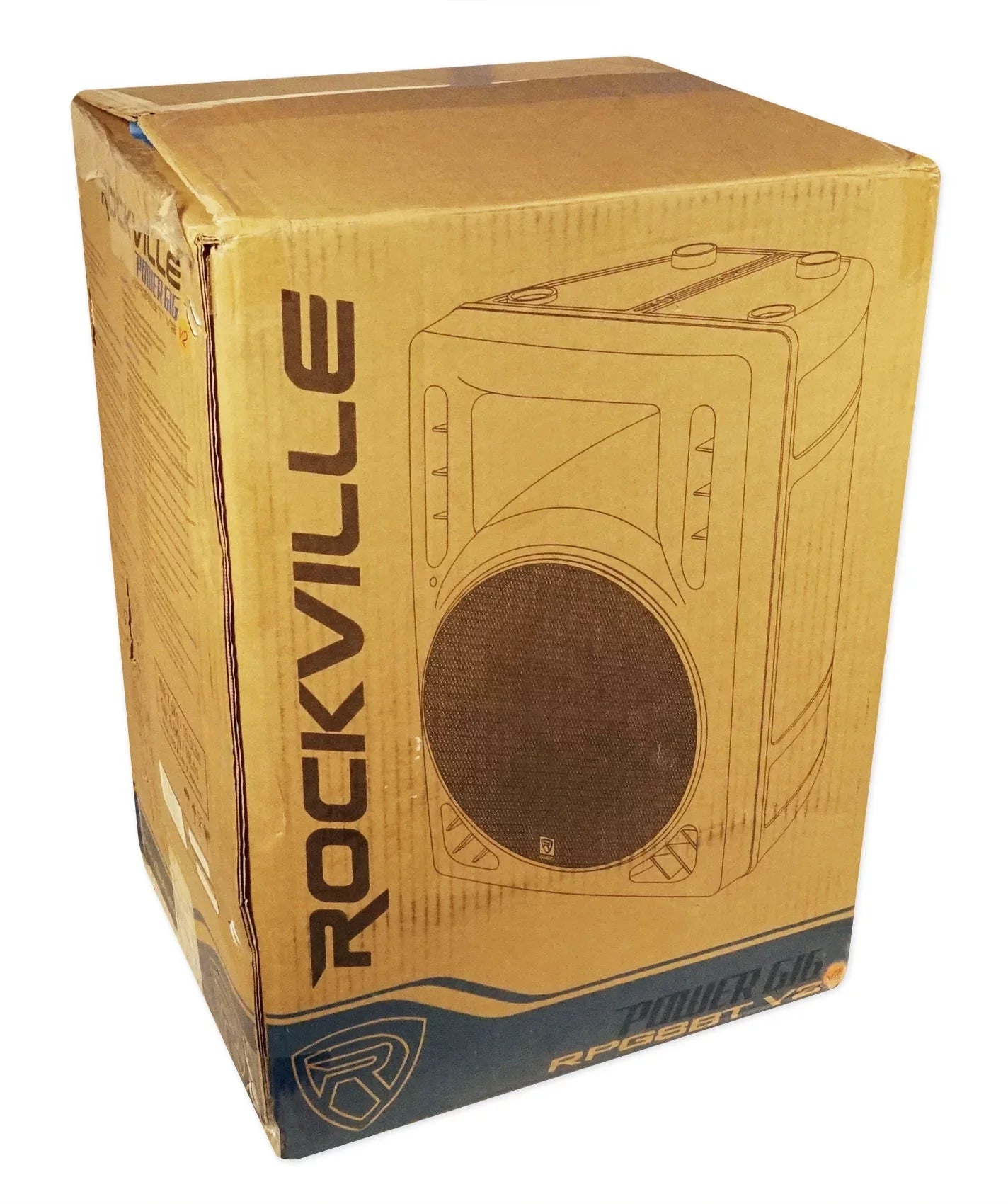 Rockville RPG8BT V2 8 inch Powered 400W DJ PA Speaker BlueTooth/Wireless/Remote/EQ