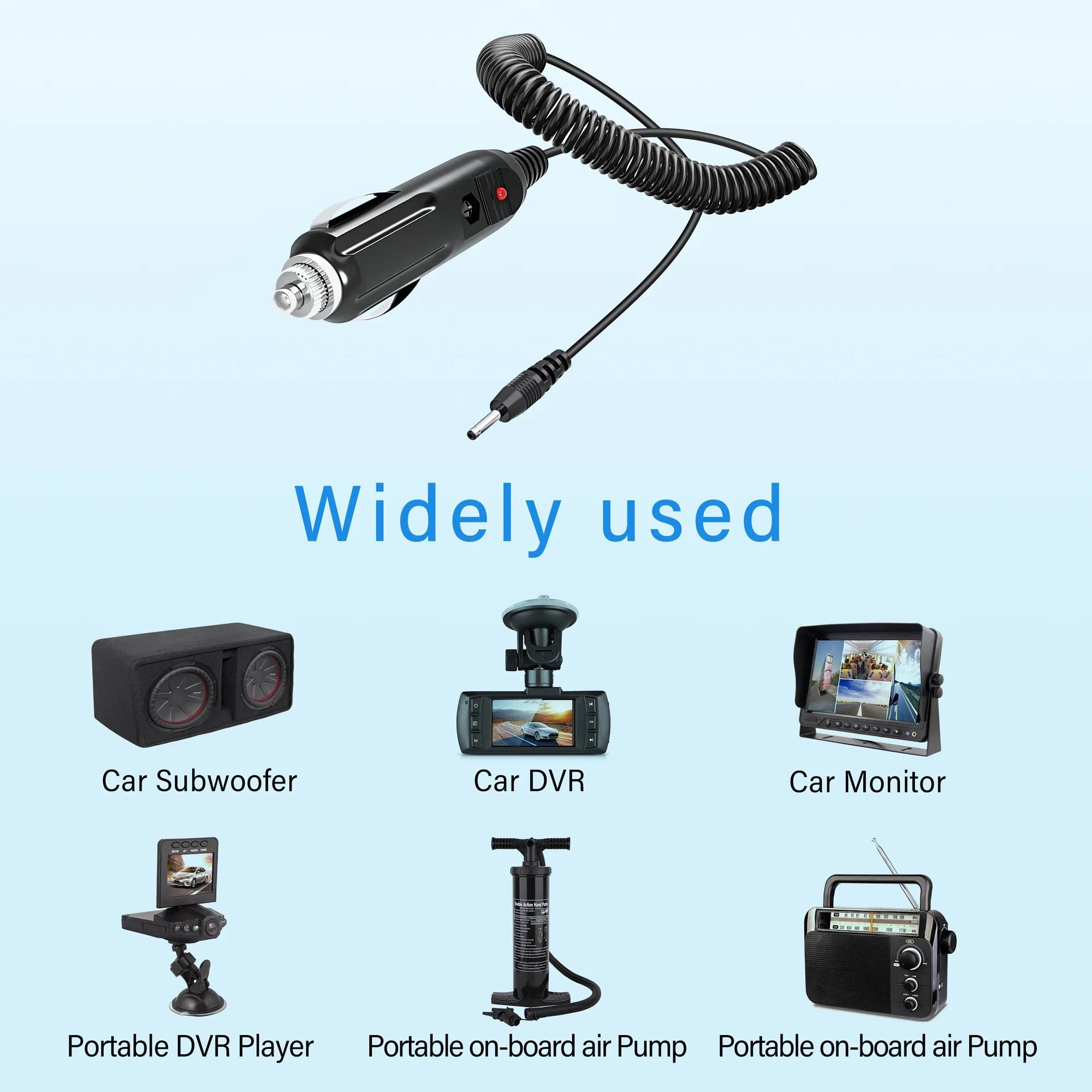 PGENDAR Car DC Adapter For iTRONICS iPASS ITB-200 ITB-200L ITB-200HD Black Box DVR Auto Vehicle Craft RV Plug Power Supply Cord Charger Cable PSU