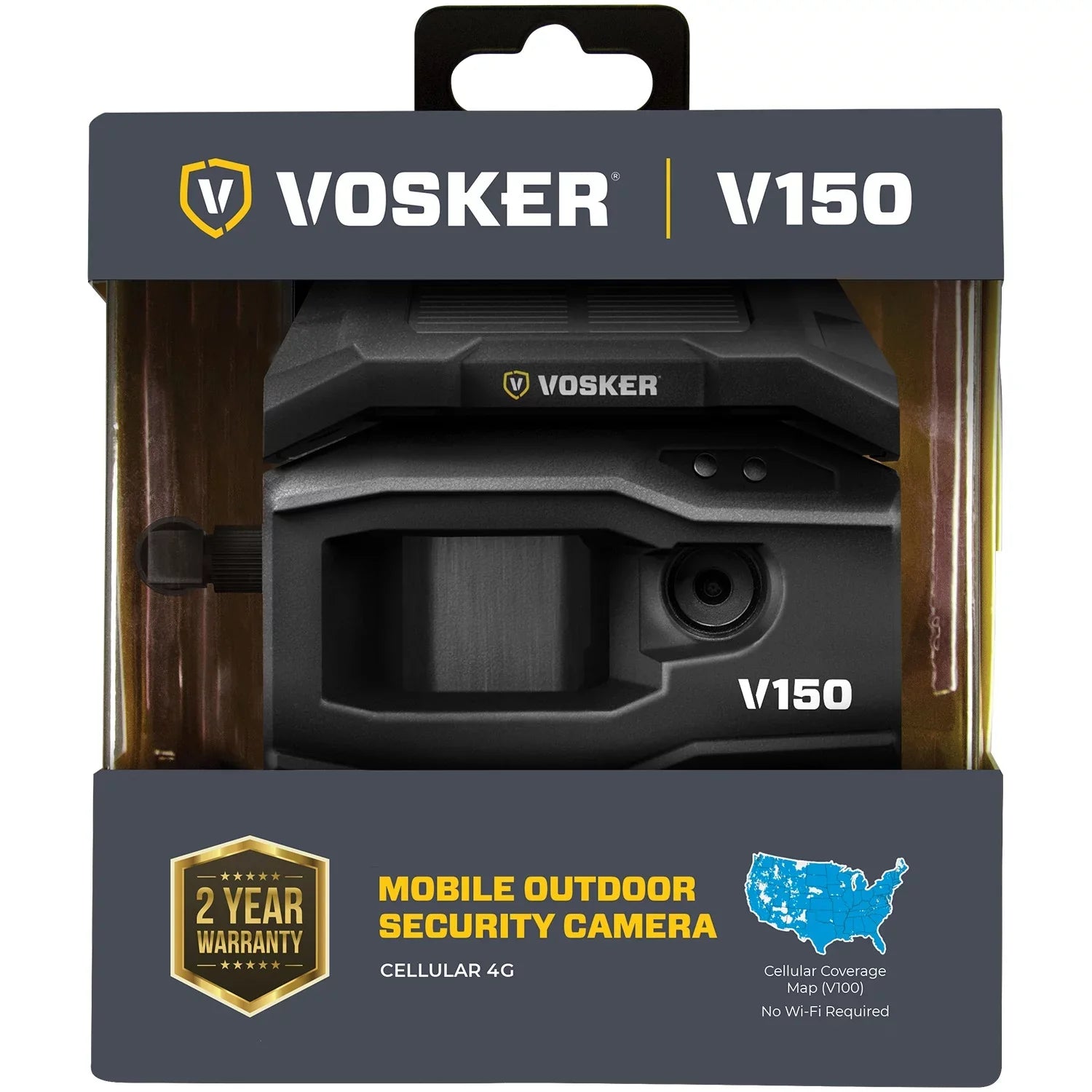 VOSKER 1202 V150 Solar-Powered LTE Cellular Outdoor Security Camera (US Nation Wide Network)