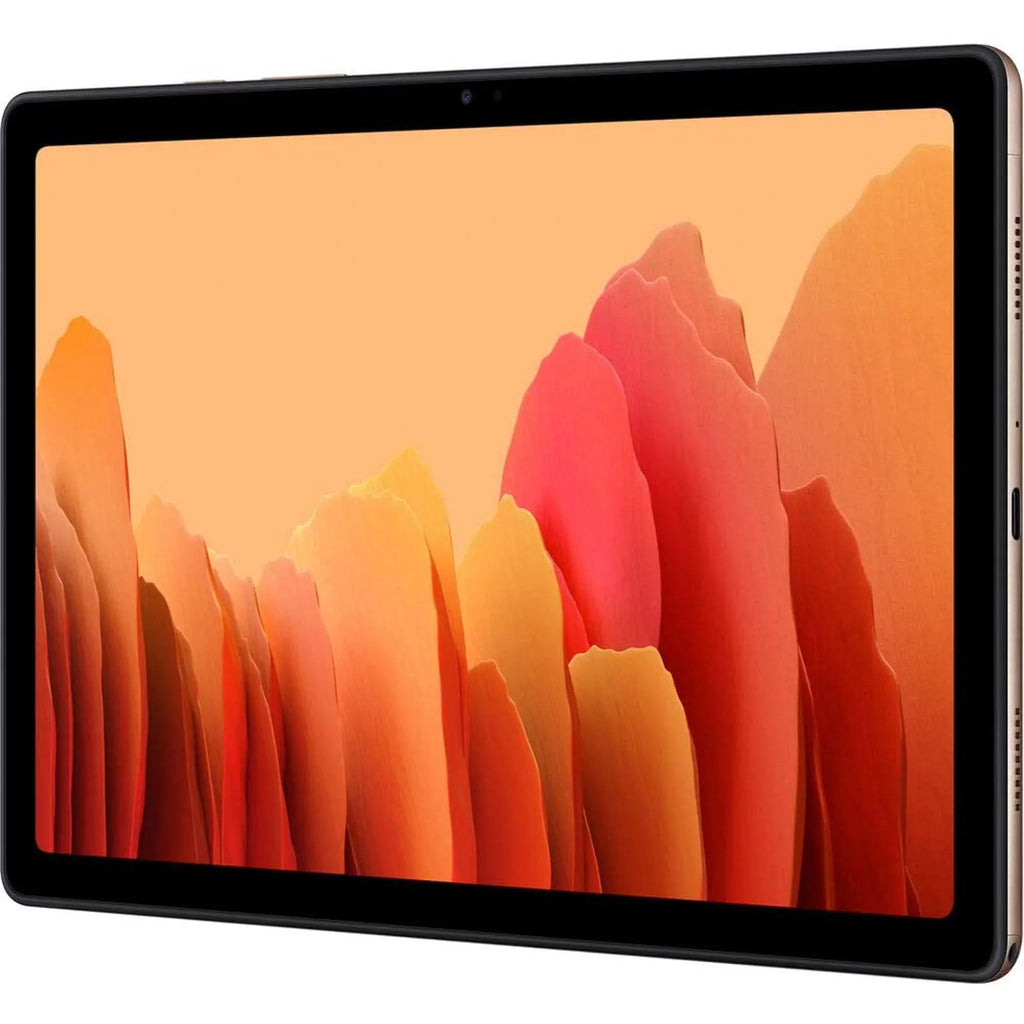 2021 Samsung Galaxy Tab A7 10.4'' (2000x1200) TFT Display Wi-Fi Tablet Bundle, 3GB RAM, Bluetooth, Android 10 OS (64GB, Gold) with Mazepoly Accessories