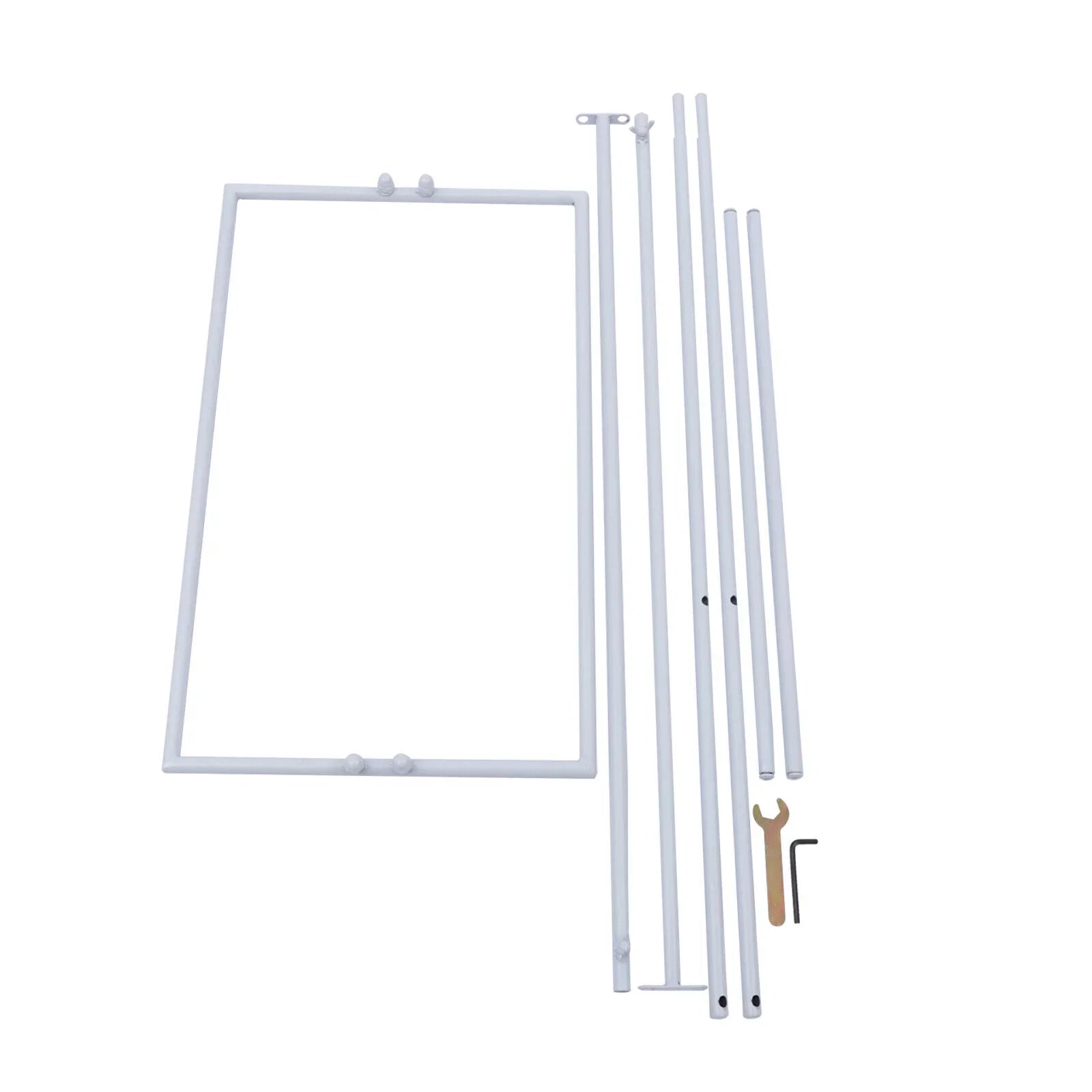 White/Golden Wedding Arch Rectangle Backdrop Stand Iron Balloon Flower Display Frame Decor