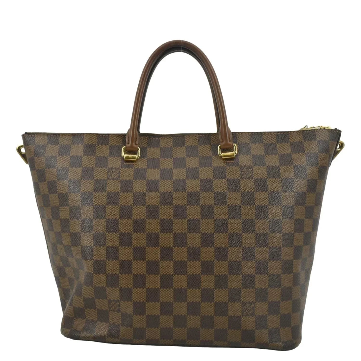 Pre-owned LOUIS VUITTON Belmont Damier Ebene Tote Bag Brown