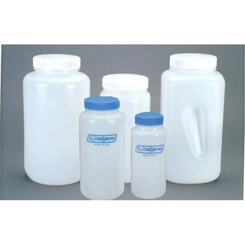 Nalgene LDPE Wide Mouth Round Bottle - 2 qt. - White
