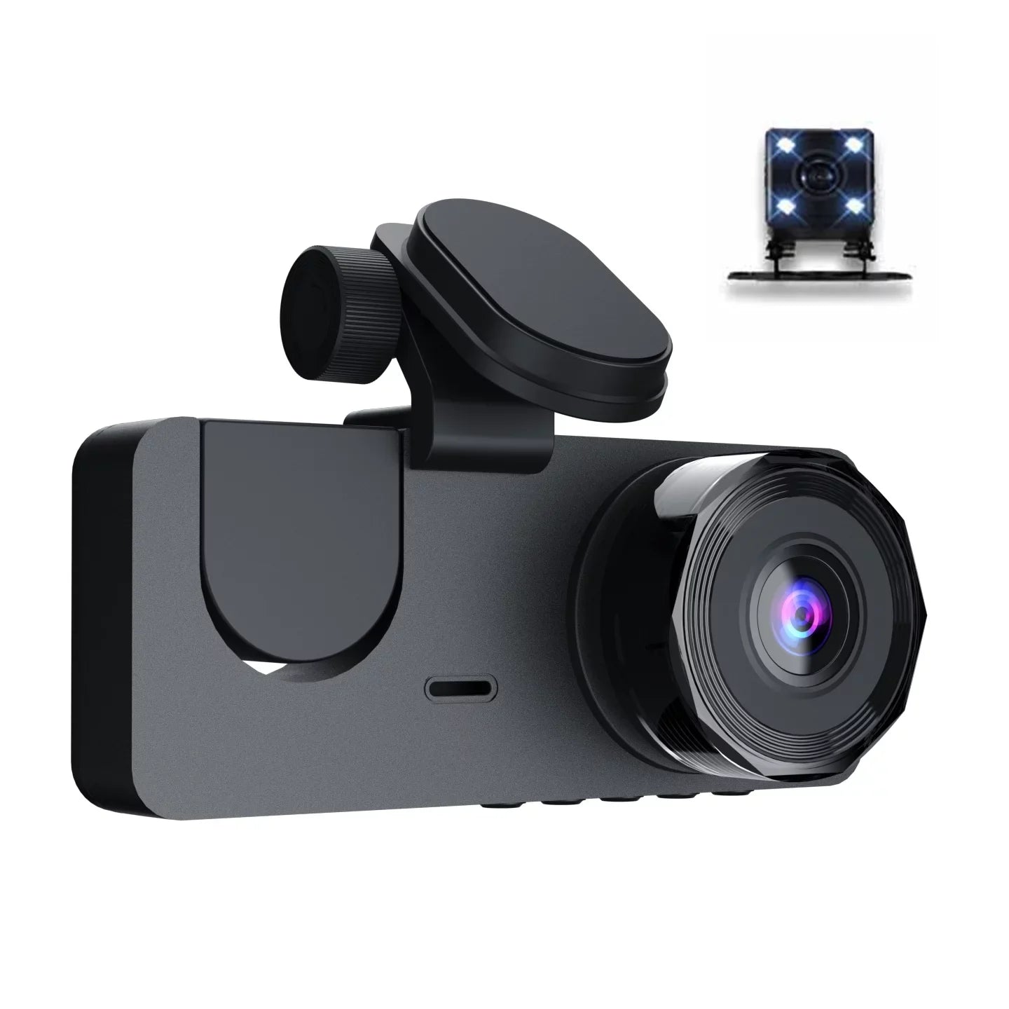 Shinysix 1080P DVR Dash Camera Front & Inside & Rear Camera Driving Recorder 2 Inch Screen Dashcam Support Night-Vision Loop Recording Motion Detection One-Key Lock