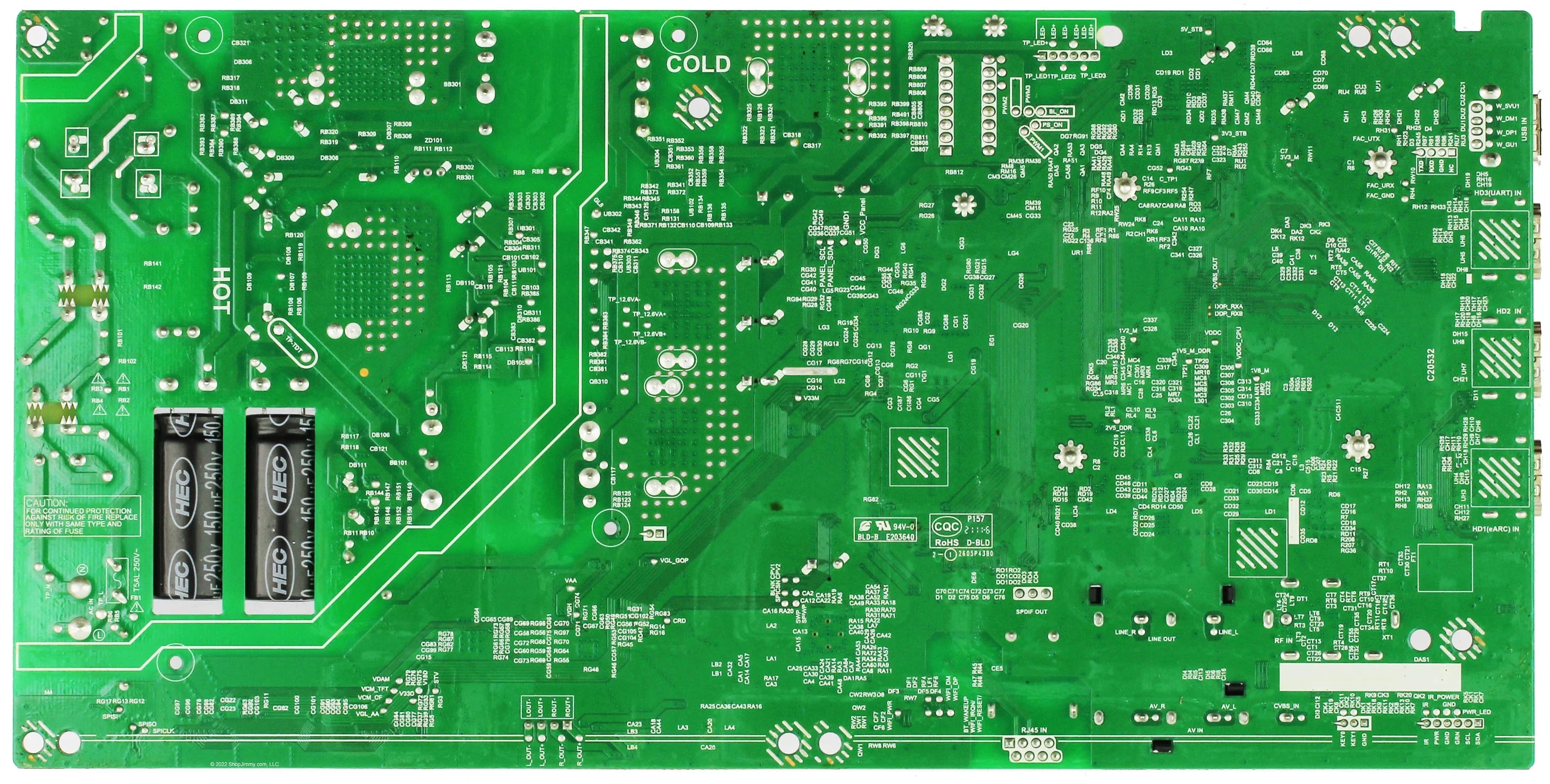 Vizio 6M03A0005G00J Main Board/Power Supply V505-J09 (LIAIF9L Serial)