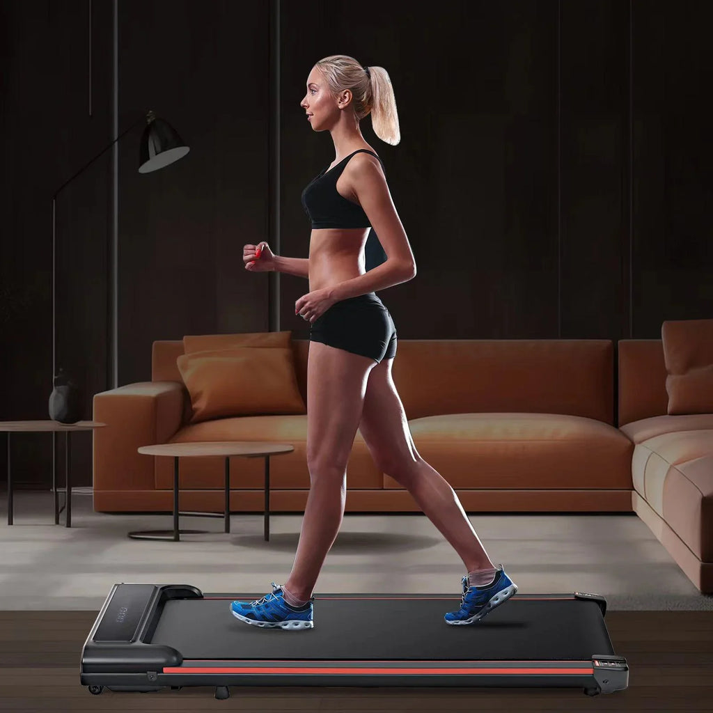 Walking Pad, Portable Under Desk Treadmill for Home Small, Walking Pad Treadmill w/0.6-3.8MPH Speed for Walking Jogging, Remote Control, LED Display, 2.5HP Quiet Motor