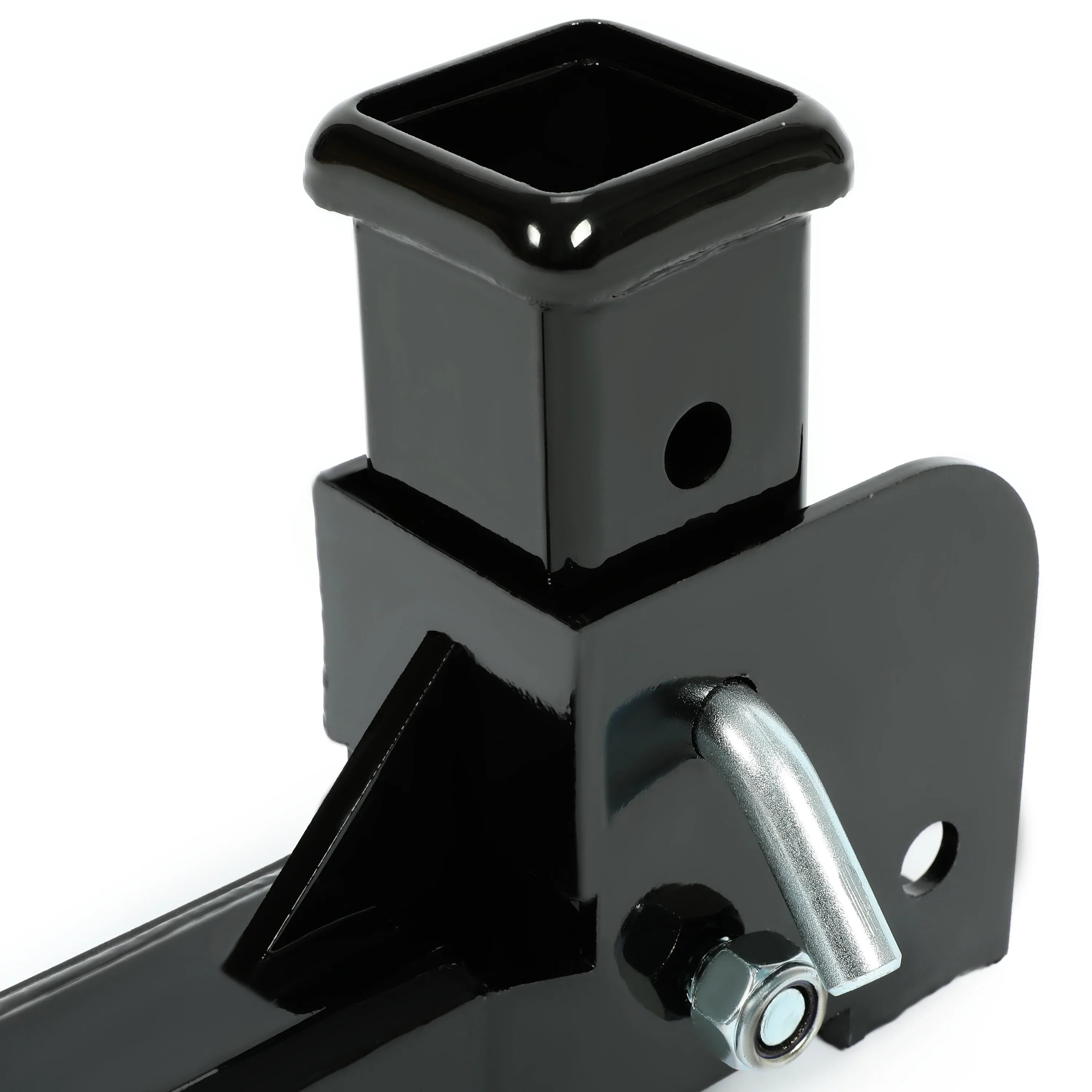 Kojem Folding 2” Trailer Hitch Mount Receiver Up to 500 Pounds Tongue Weight Wheelchair Cargo Carrier Steel Black