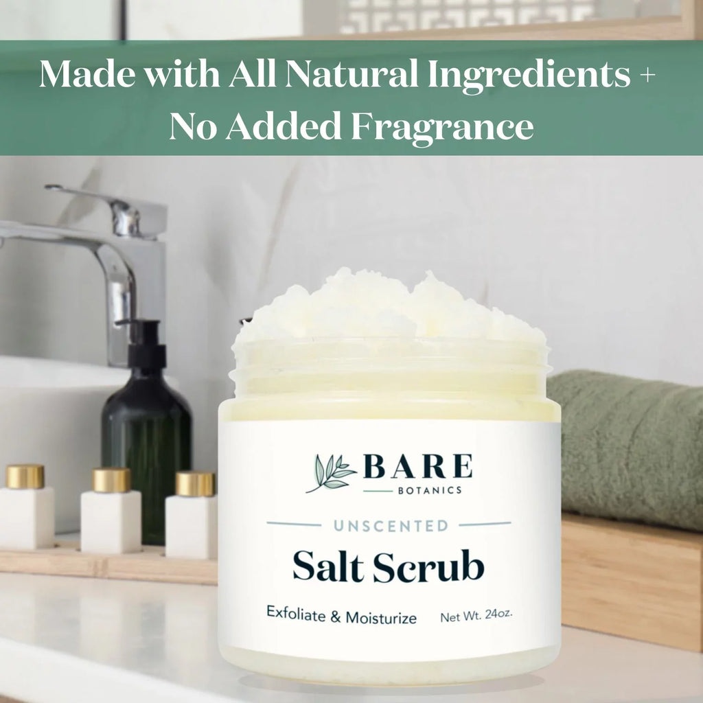 Bare Botanics Body Scrub Unscented Sea Salt Scrub 24 oz