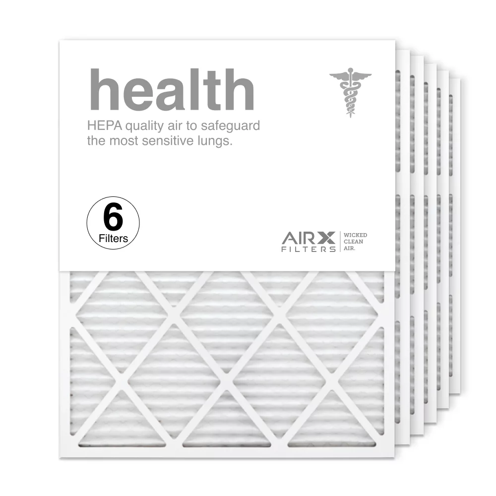 AIRx Filters Health 24x30x1 Air Filter Replacement MERV 13 AC Furnace Pleated Filter, 6-Pack