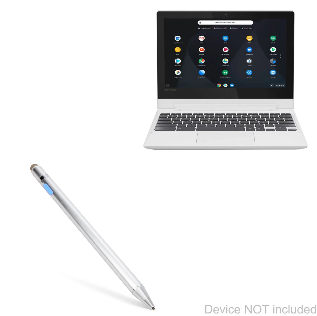 Lenovo C330 Convertible 2-in-1 Chromebook (11.6") Stylus Pen, BoxWave [AccuPoint Active Stylus] Electronic Stylus with Ultra Fine Tip - Metallic Silver