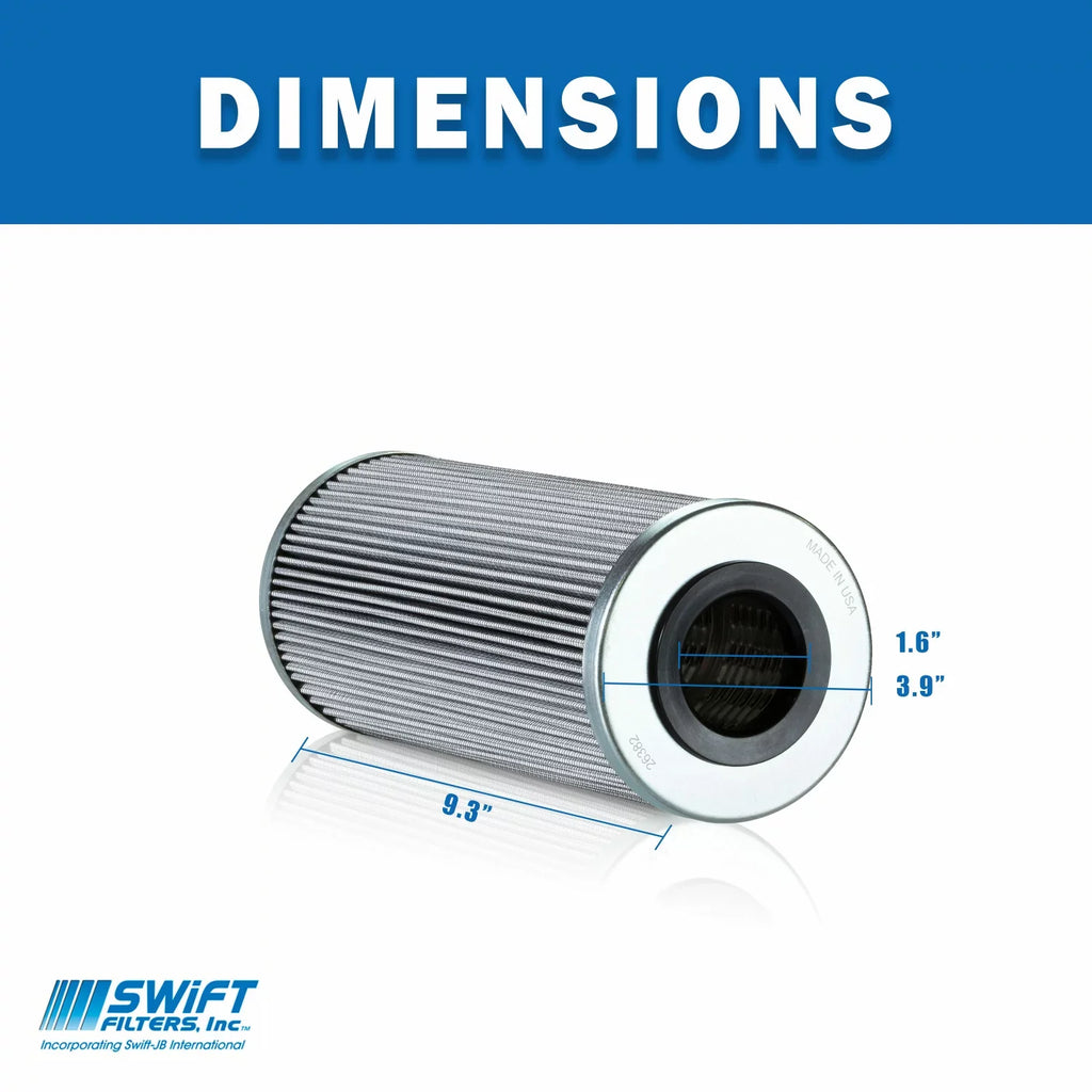 Direct Interchange for FLEETGUARD HF6343 Cartridge Filter Element Microglass 12 Micron