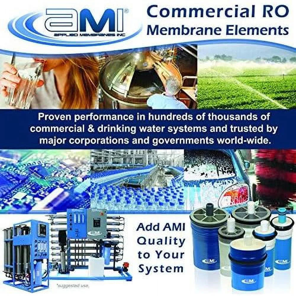 Extra Low Energy Reverse Osmosis Membrane For Tap Water | 850 GPD At 100 Psi | 99% Rejection | Replacement XLE RO Membrane | M-T2540AXLE