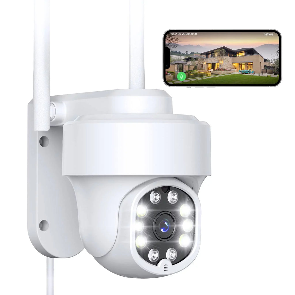 Security Camera Wireless WiFi, Netvue 360° PTZ WiFi Surveillance Cameras for Home Security System – 2.4GHz WiFi Only