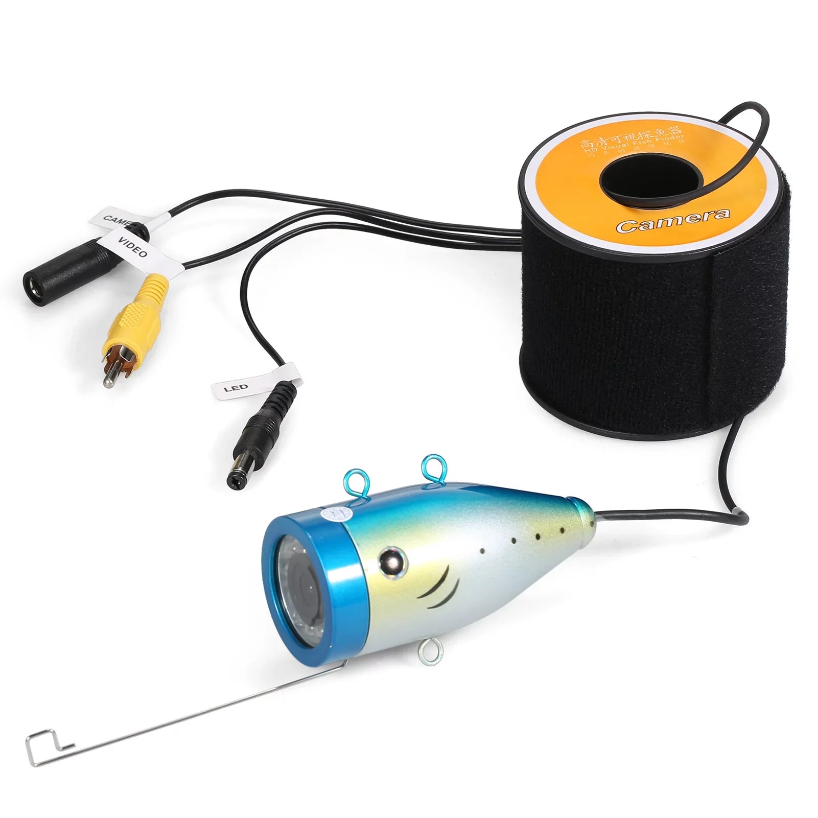 moobody Underwater Fishing Camera Fish Finder with 12LEDs 7Inch/9Inch LCD Display 15M/30M/50M Cable IP68 Waterproof for Sea Lake Craft Ice Fishing
