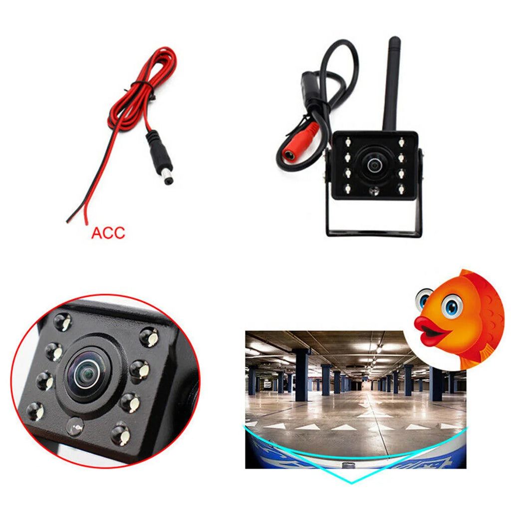 Carevas Car Rear View Truck Bus ~36V Automobile Reverse HD Night Vision Backup , IP67 Waterproof Wireless Reversing Monitor