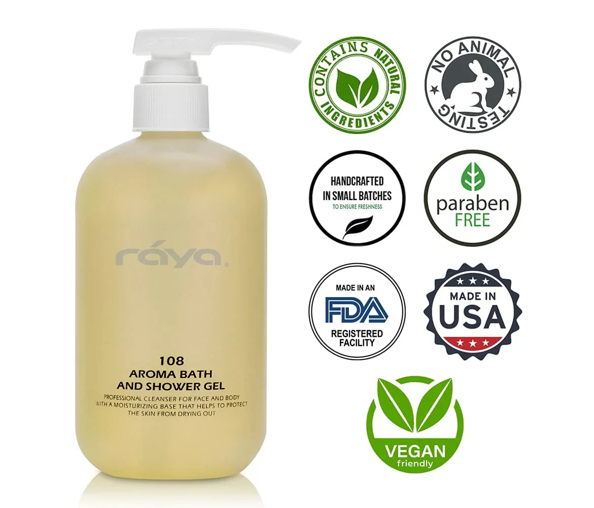 Aroma Bath And Shower Gel 16 Oz (108) | Gentle And Moisturizing Body Cleanser | Top-notch For All Skin