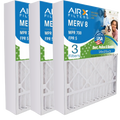 16x25x3 Air Filter MERV 8 Comparable to MPR 700 & FPR 5 Suitable with Lennox X0581 Air Filter 3 Pack by AIRX FILTERS WICKED CLEAN AIR.
