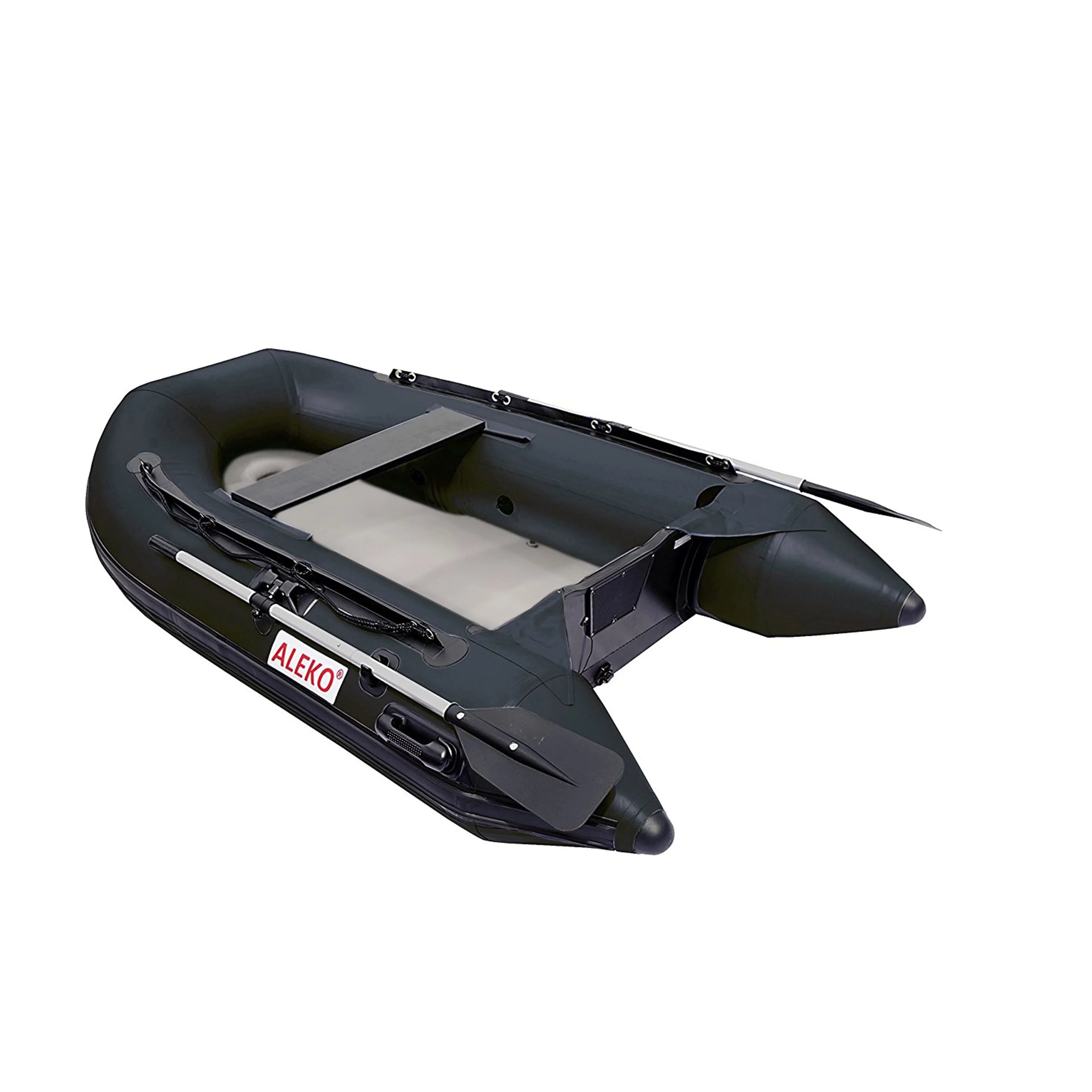 ALEKO Inflatable Air Floor Fishing Vessel - 8.4 Foot - Black