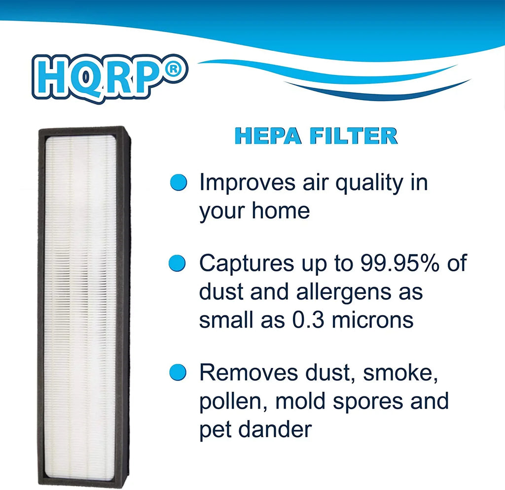 HQRP Kit: 2pcs Filter C & 4-pack Carbon Filters (Reserve) Suitable with GermGuardian AC5300B AC5350W AC5350B AP2800CA AC5000E AC5250 AC5250PT Air Purifiers, FLT5000 Replacement