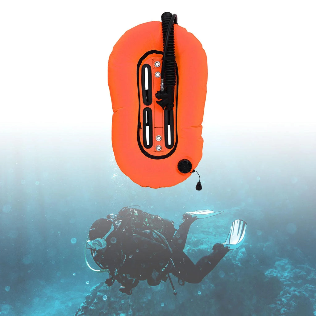 harayaa Diving Snorkeling Donut Wing Single Tank Scuba BCD Set for Freediving Diving Orange