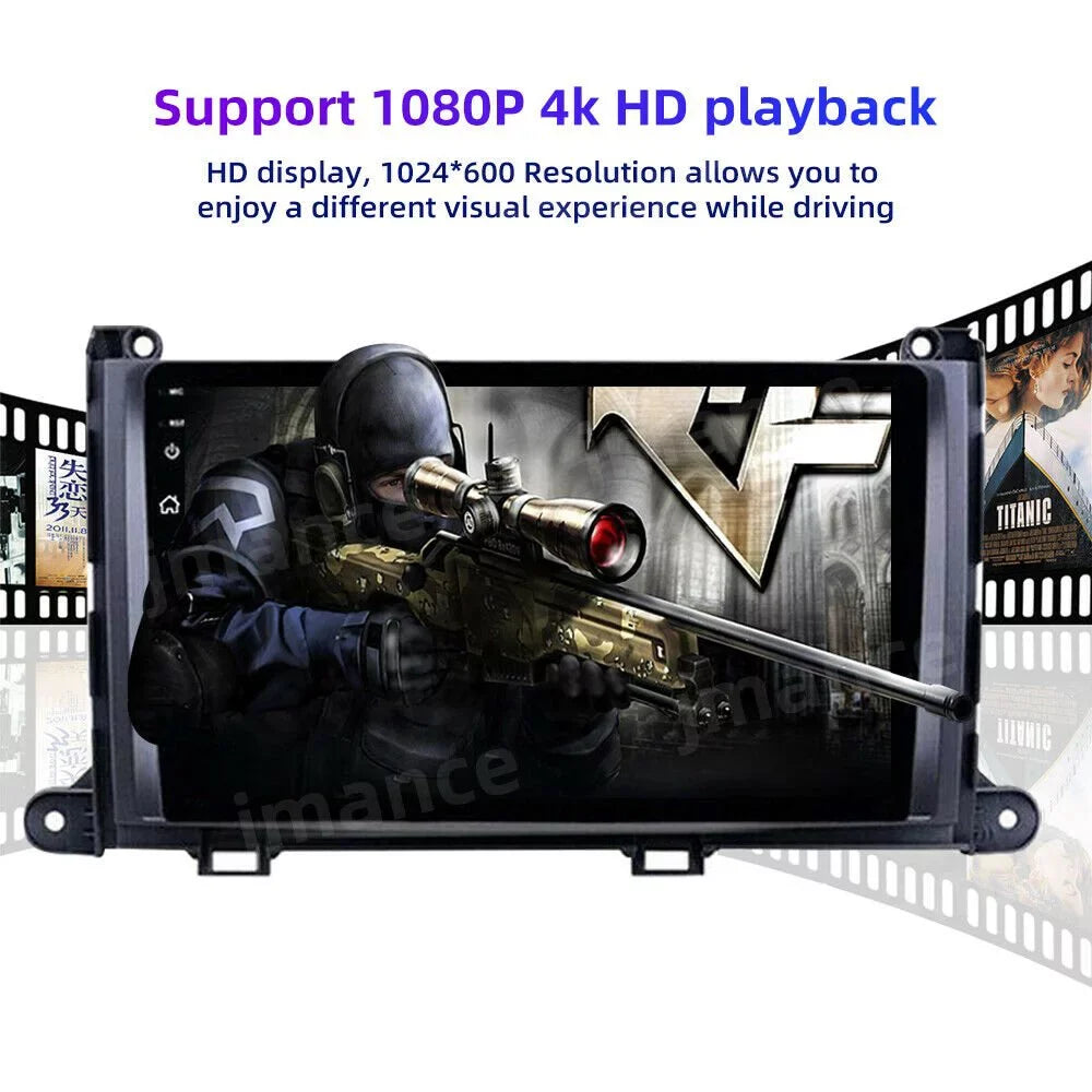 JMANCE Android 10 Car Stereo for Toyota Sienna 2011-2014 Support Wireless Apple CarPlay Andriod Auto with Backup Camera