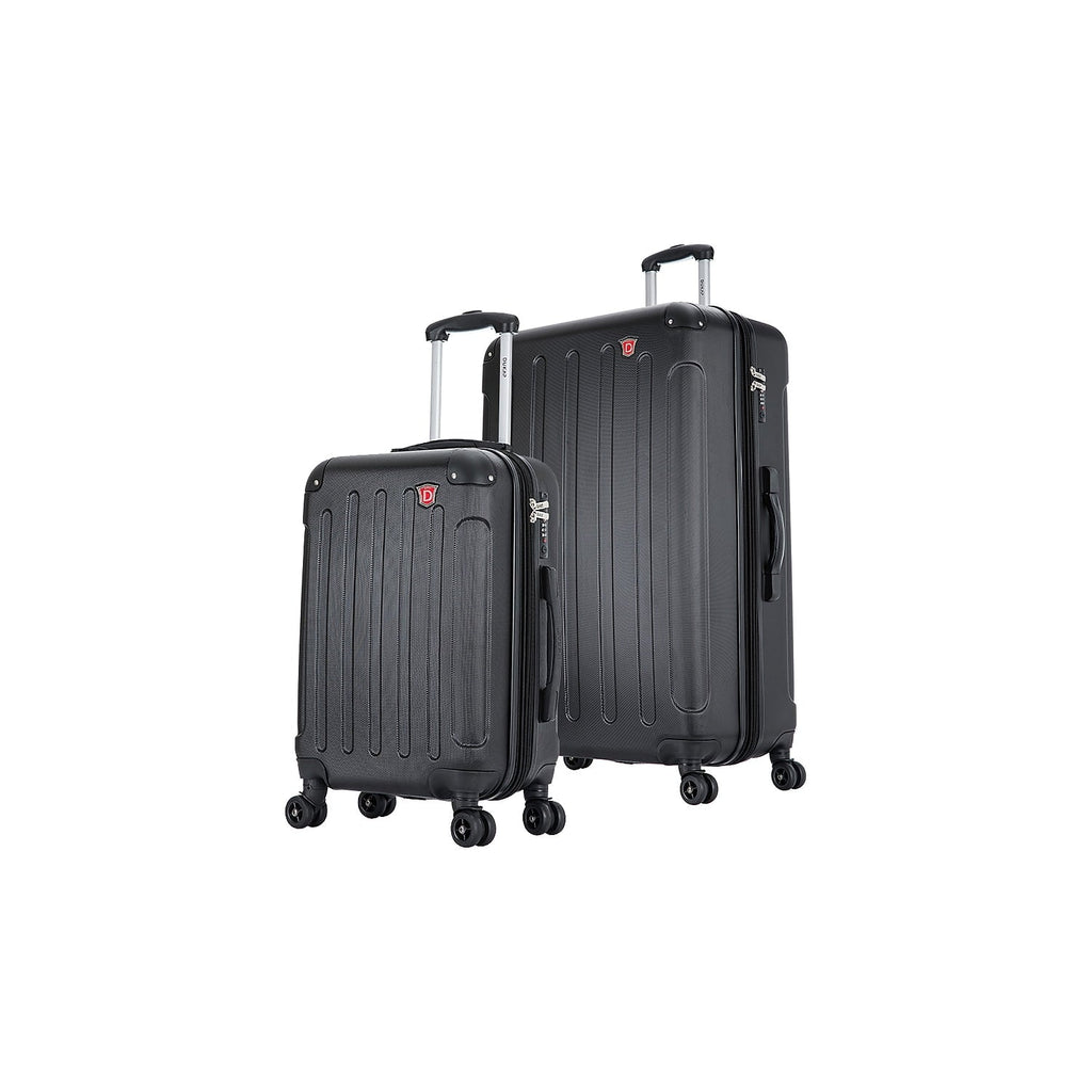 DUKAP y 2-Piece Plastic Luggage Set Black (DKINT0SM-BLK)