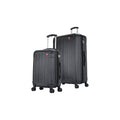 DUKAP y 2-Piece Plastic Luggage Set Black (DKINT0SM-BLK)