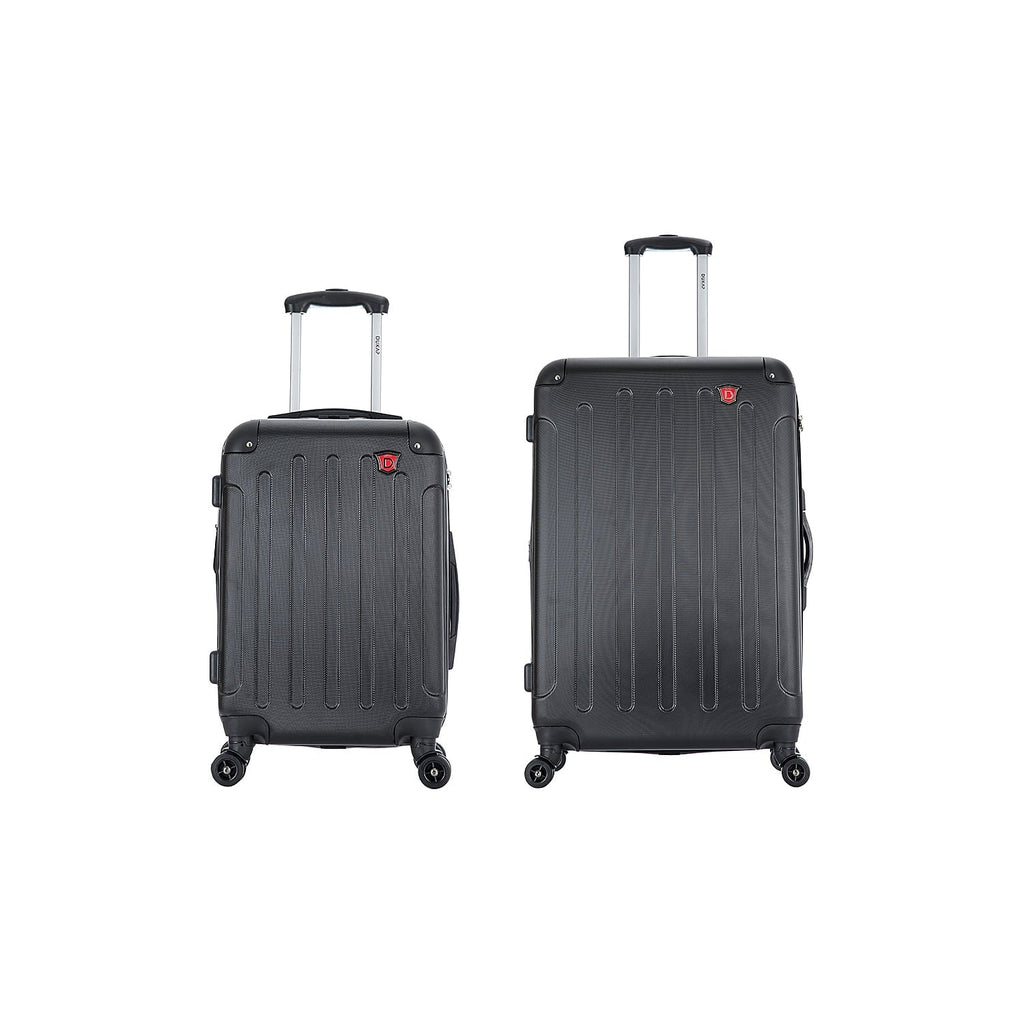 DUKAP y 2-Piece Plastic Luggage Set Black (DKINT0SM-BLK)