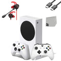 Microsoft Xbox Series S 512GB white Gaming Console With 2 Controller + G9 Earbuds With Microphone BOLT AXTION Bundle Used