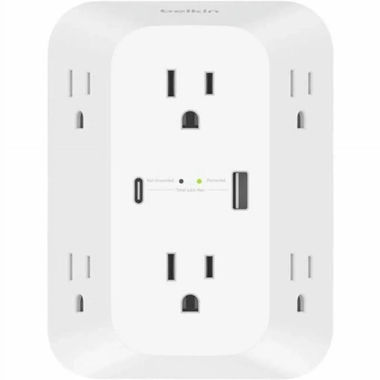 Belkin - Surge protector (wall mountable) - AC - output connectors: 8