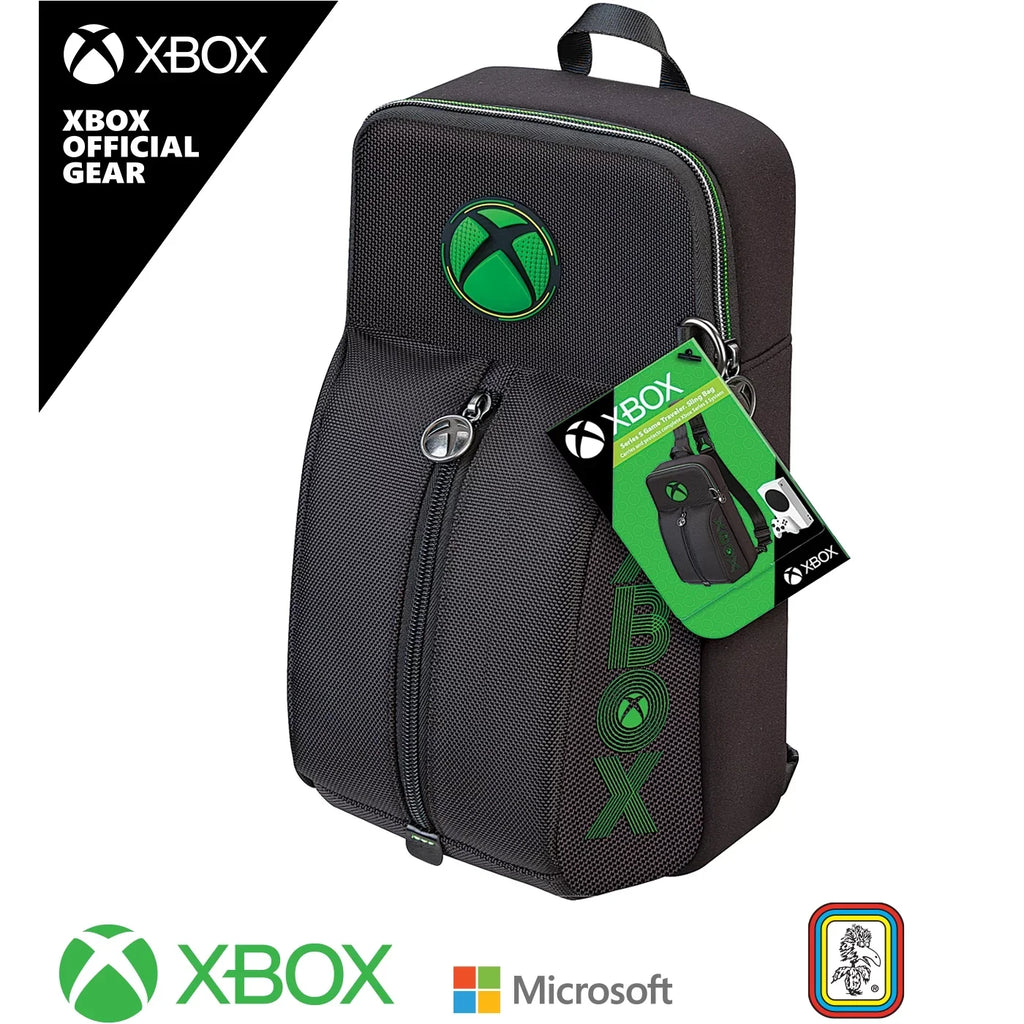 RDS Black-Green, XBOX Series S Video Game Traveler Carrying Case Sling Bag
