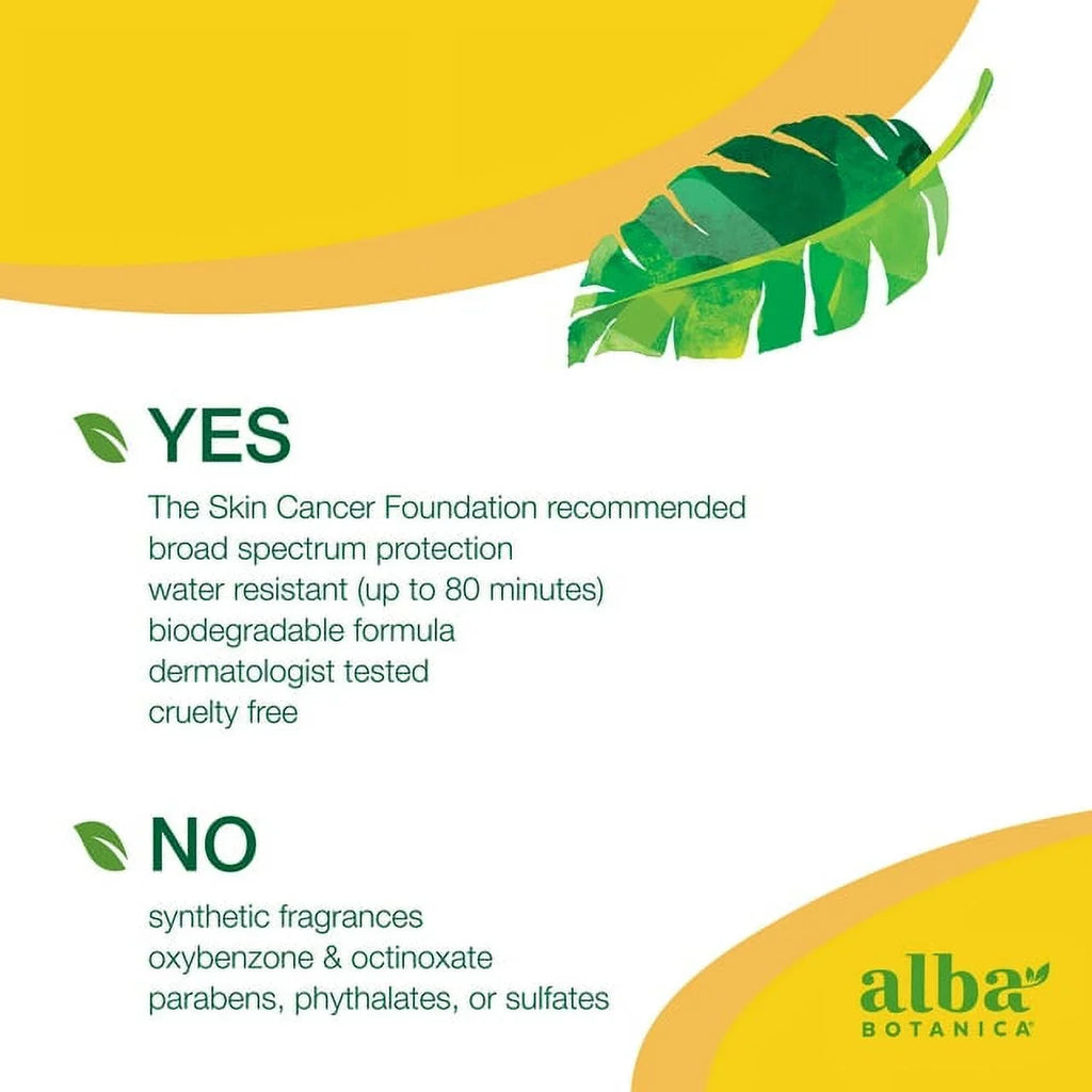 Alba Botanica Hawaiian, Coconut Spray Sunscreen SPF 50 6 oz (Pack of 2)