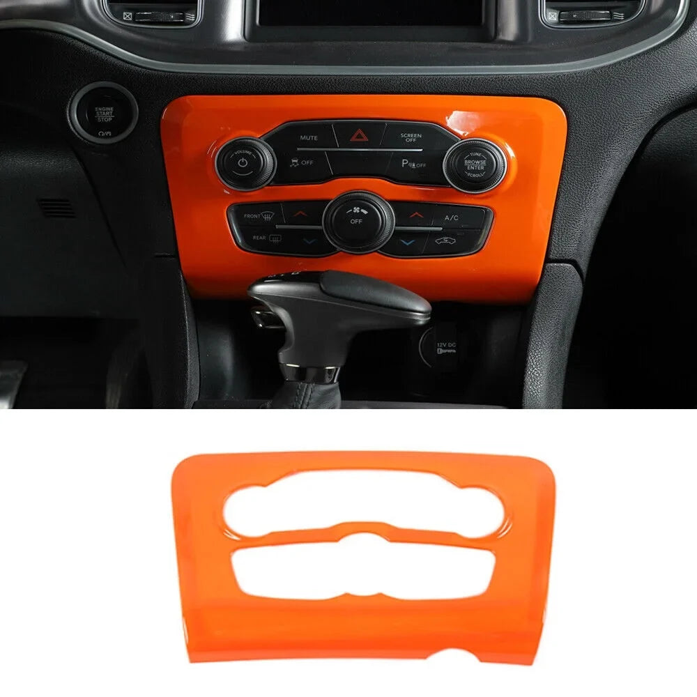 Teledu 17x Orange Set Center Console Dash Panel Shield Trim Kit