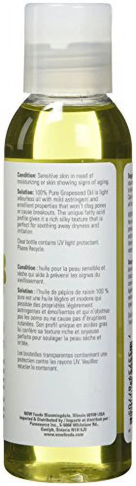 NOW FOODS Grape Seed Oil, 118 ML