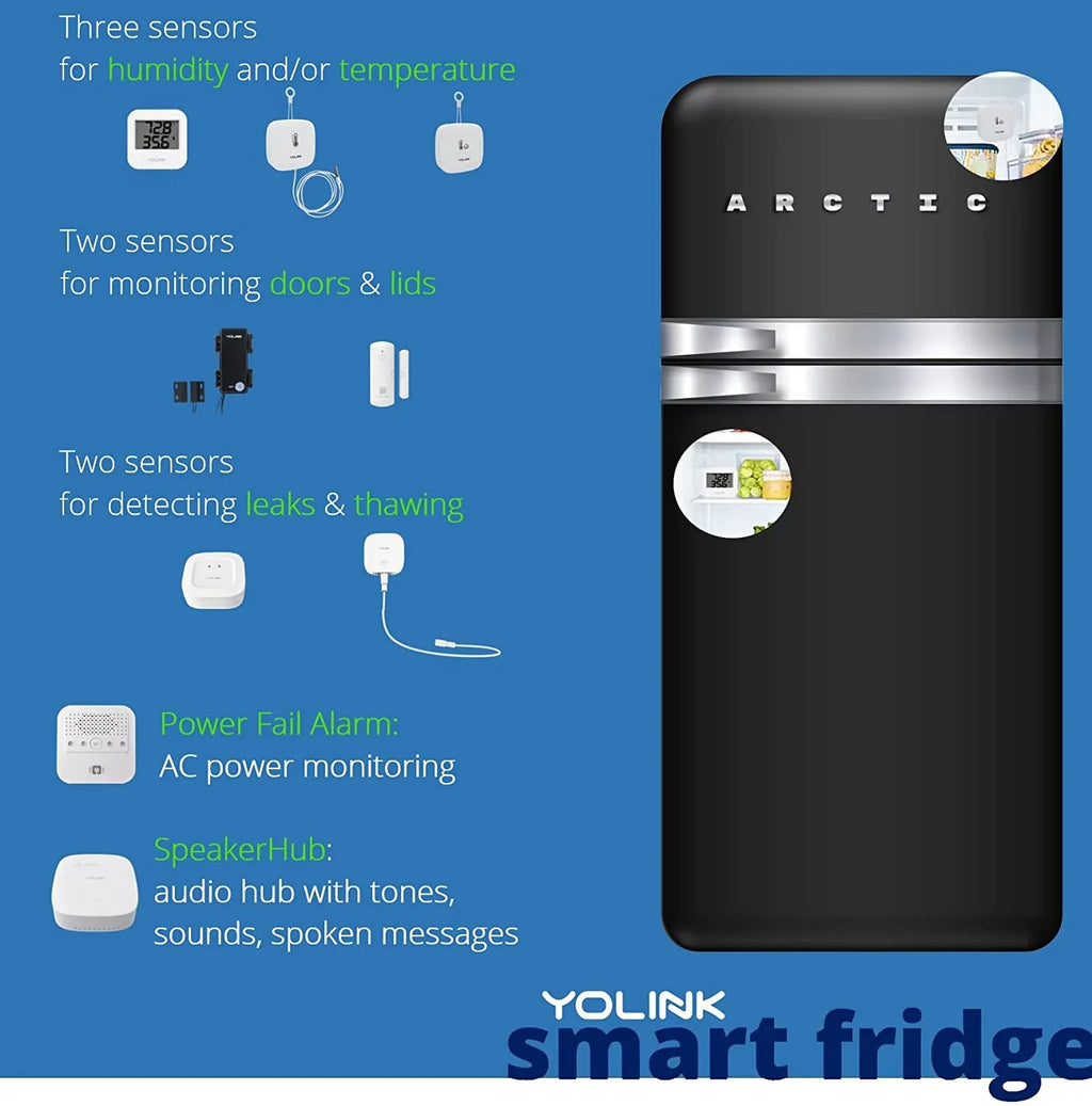 Smart Wireless Temperature / Humidity Sensor Wide Range (-22 to 158 degrees) for Freezer Fridge Monitoring Pet Cage/Tank Monitoring Smartphone Alerts, Works with Alexa IFTTT, 2 Pack - Hub Included