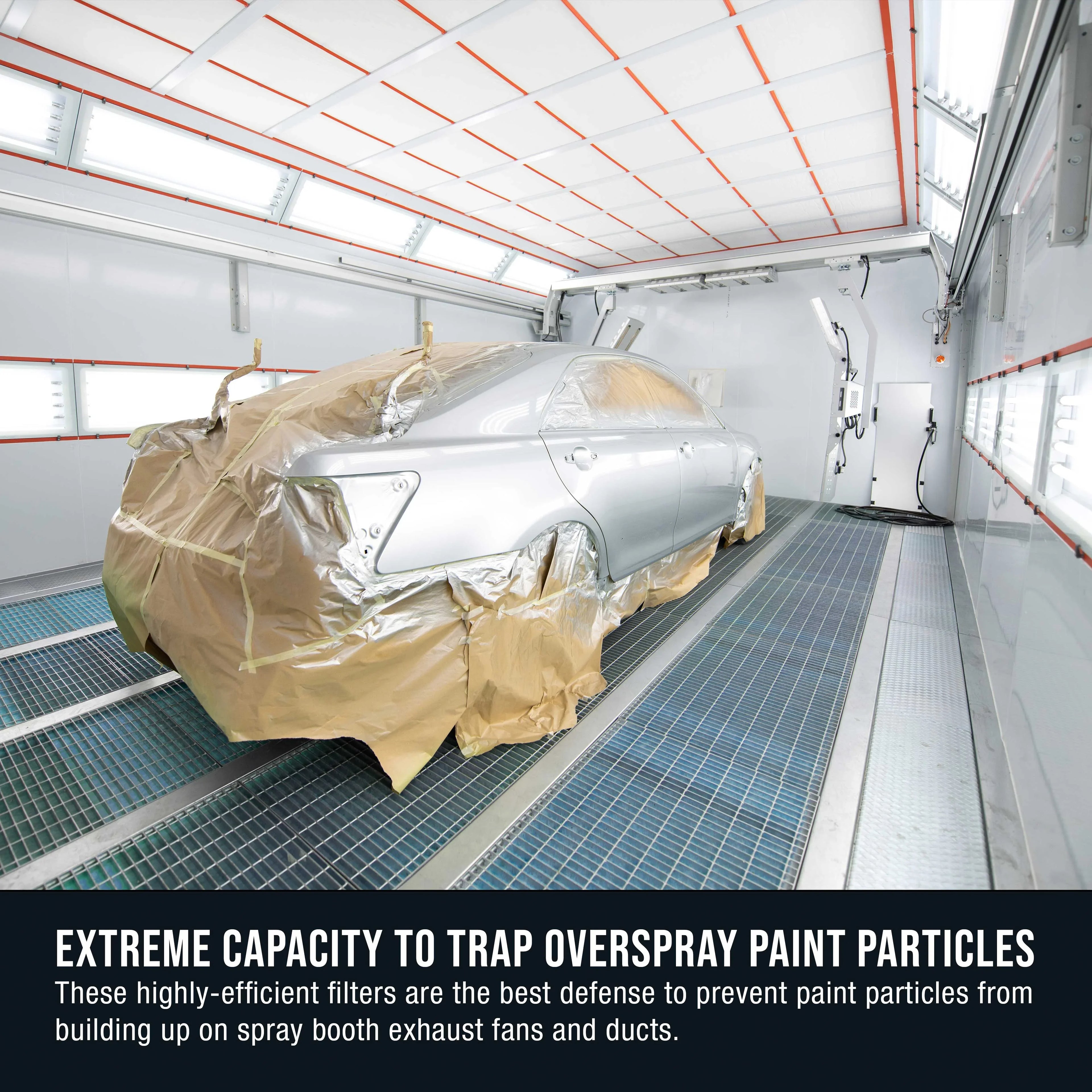 Master Elite Premium Paint Spray Booth Exhaust Filter Roll, 20.5" x 100' - 18 Gram Heavy-Duty Fiberglass Paint Arrestor - Captures Traps Overspray Paint Particles in Car Autobody Refinish Booths