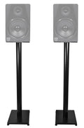 Pair Rockville RS37B 37" Steel Bookshelf Speaker / Studio Monitor Stands in Black