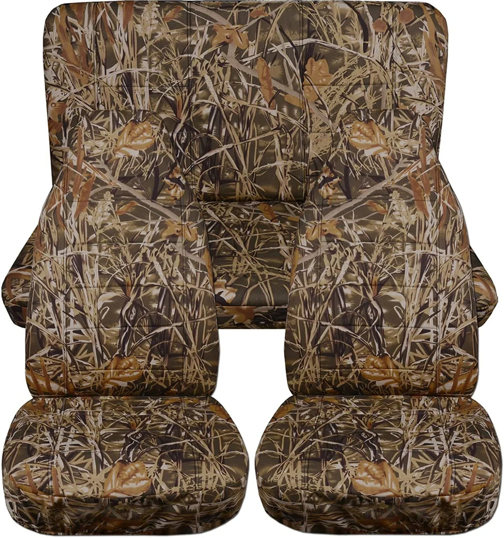 Wrap Fitting with 2003-2006 Jeep wrangler LJ Camo 2door Seat Shield Camouflage - Full Set Front&Rear Front&Rear